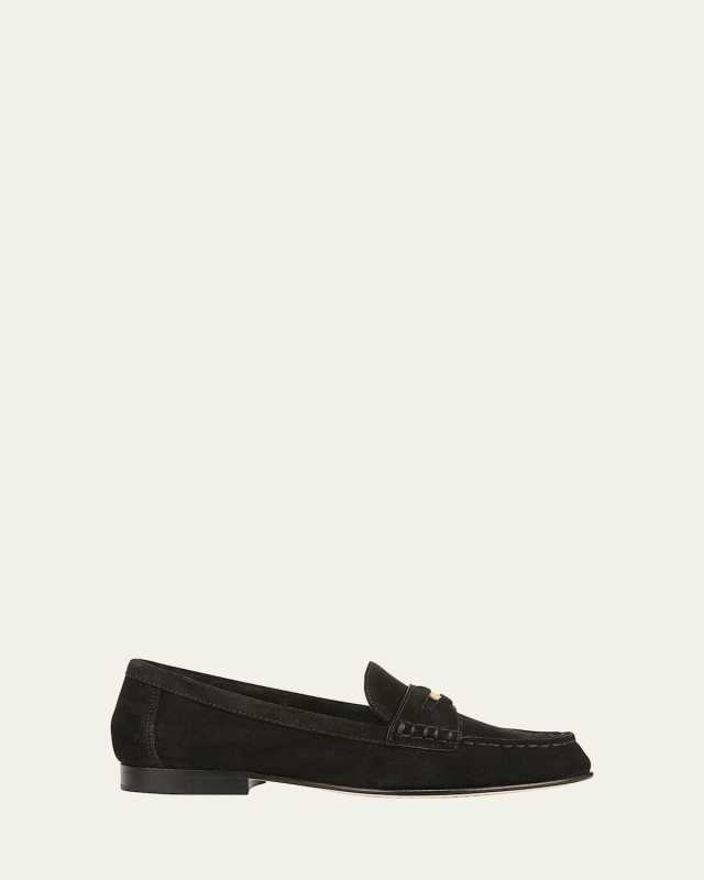 Suede Coin Penny Loafers